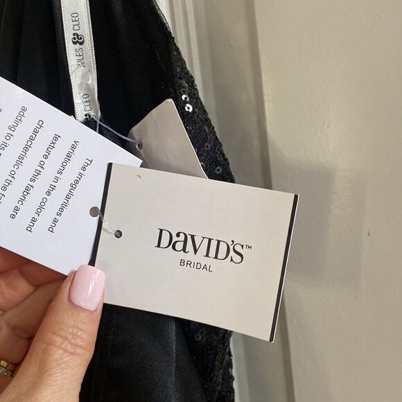 JULES AND CLEO sequin mini dress w/removable skirt Size‎ 20 Black Nwt in pkg - Picture 10 of 11